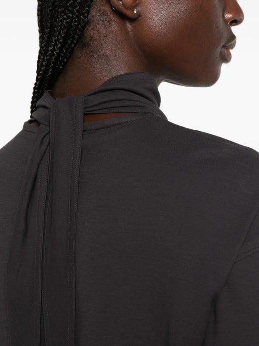 Tie-fastening T-shirt TS0049 LJ1025 BASALT GY006 LEMAIRE 