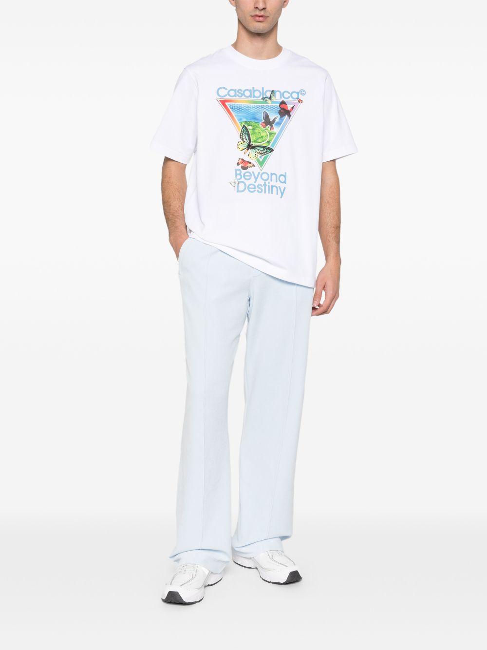 graphic cotton T-shirt<BR/> M-SP26-JTS-001-16 TENNIS CLUB ICON BEYOND CASABLANCA 