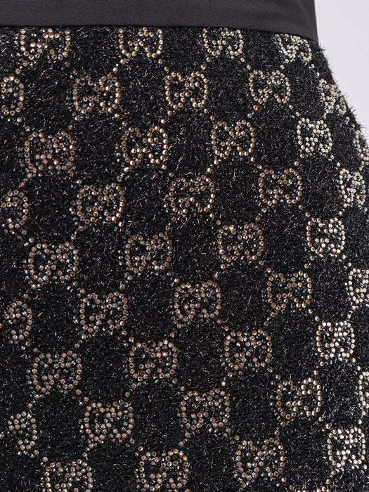 Embroidered wool tweed lamé shorts 853382 ZARWY1000 GUCCI 