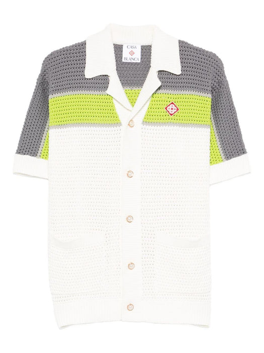 short-sleeve button shirt M-SP26-KW-1207-01 WHITE CASABLANCA 