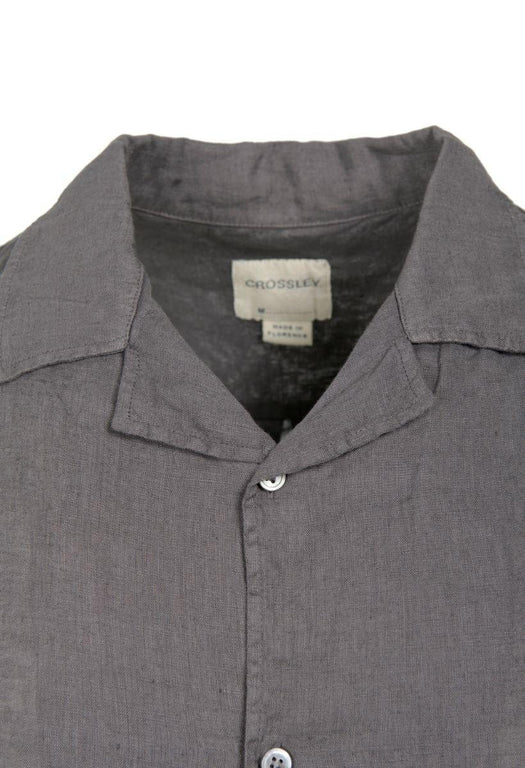 MEN'S SHIRT CROSSLEY JEDLERWP LINEN DARK BROWN JEDLERWP 1295 CROSSLEY 