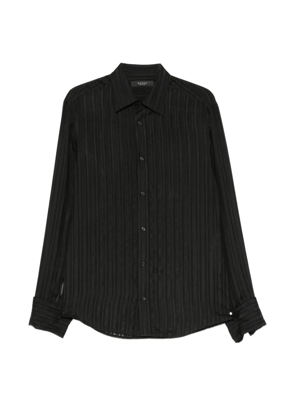 Vertical-stripe semi-sheer shirt 865801 ZAU2C 1000 GUCCI 