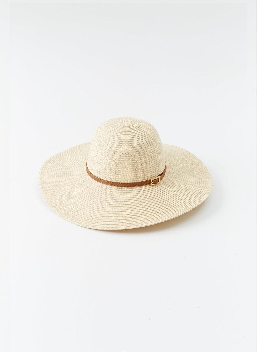 Jemima Cream Hat JEMIMA CR WHT/TAN MELISSA ODABASH 