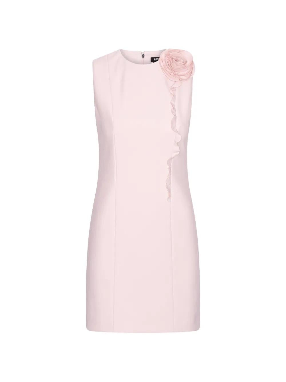 Crepe mini dress w/rose 116323556  ROTATE 