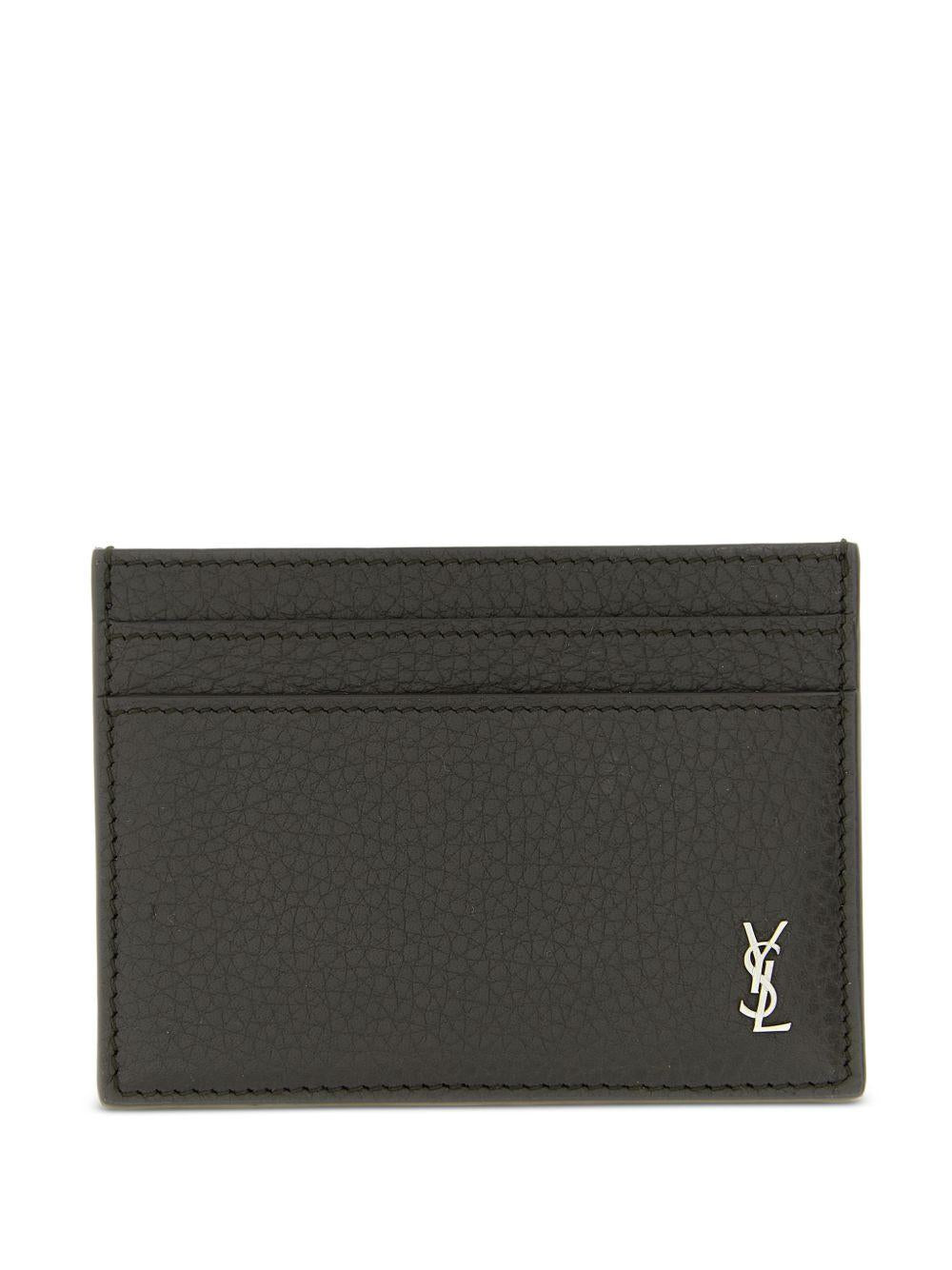 Tiny Cassandre metal-logo card holder 847951 AAELP1997 SAINT LAURENT 