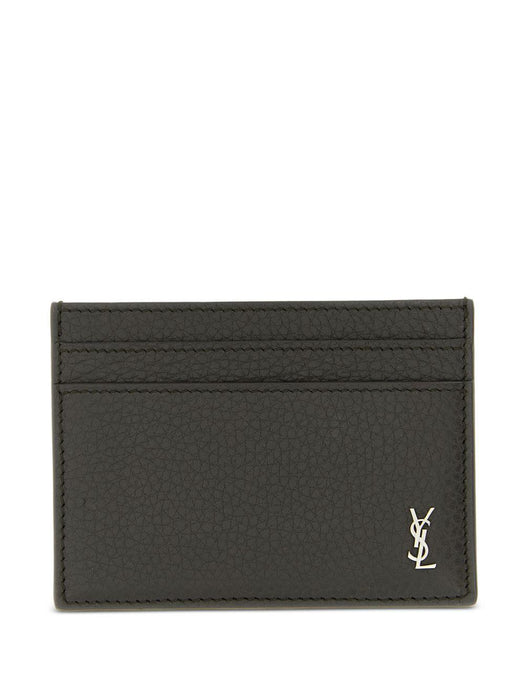 Tiny Cassandre metal-logo card holder 847951 AAELP1997 SAINT LAURENT 