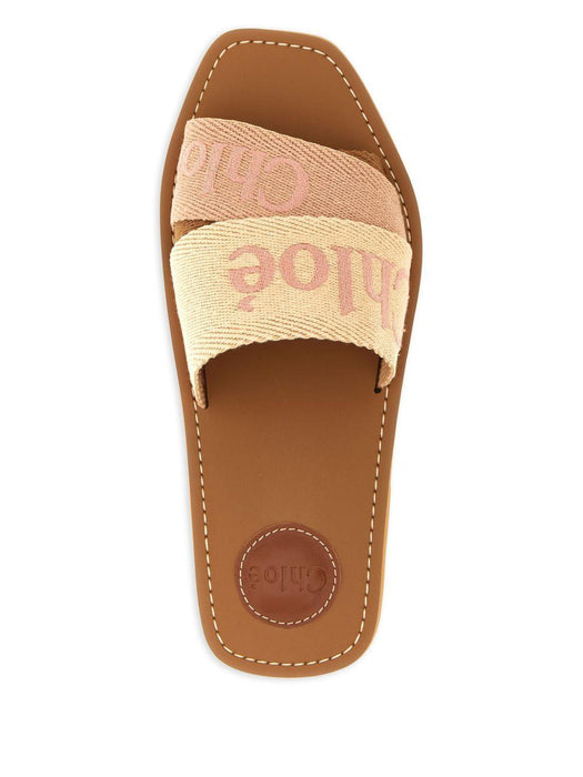 Woody logo-print sandals C23U188EF 25I CHLOÉ 