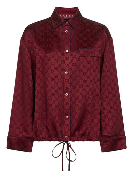GG-pattern drawstring shirt 836292 Z7ADF6318 GUCCI 