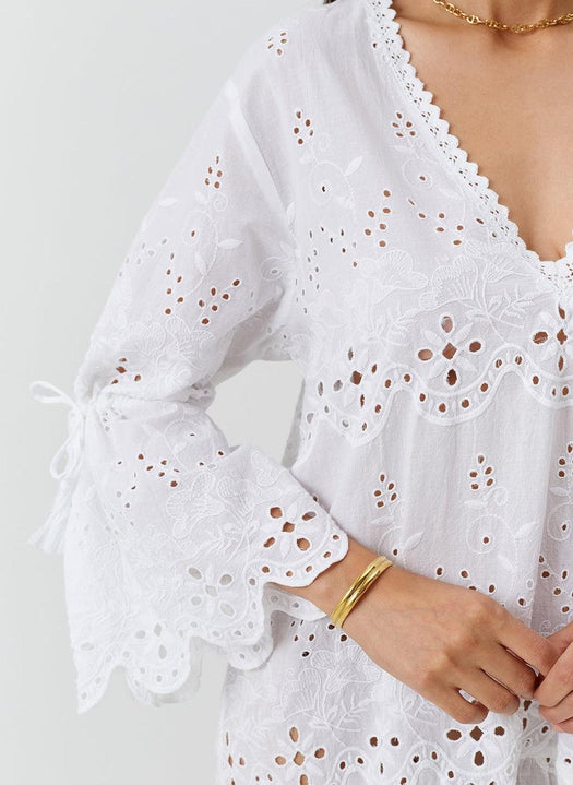 May White Dress MAY SS WHT MELISSA ODABASH 