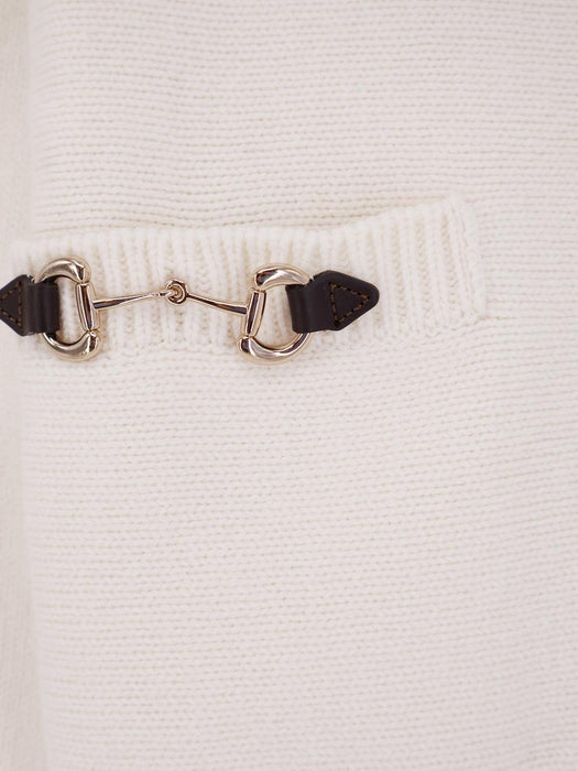 Wool and cashmere cardigan with metal Horsebit<BR/> 851977 XKEVK9051 GUCCI 