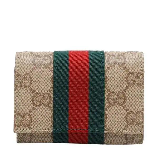 Bi-fold card case with Web 876044 FAF8R8547 GUCCI 