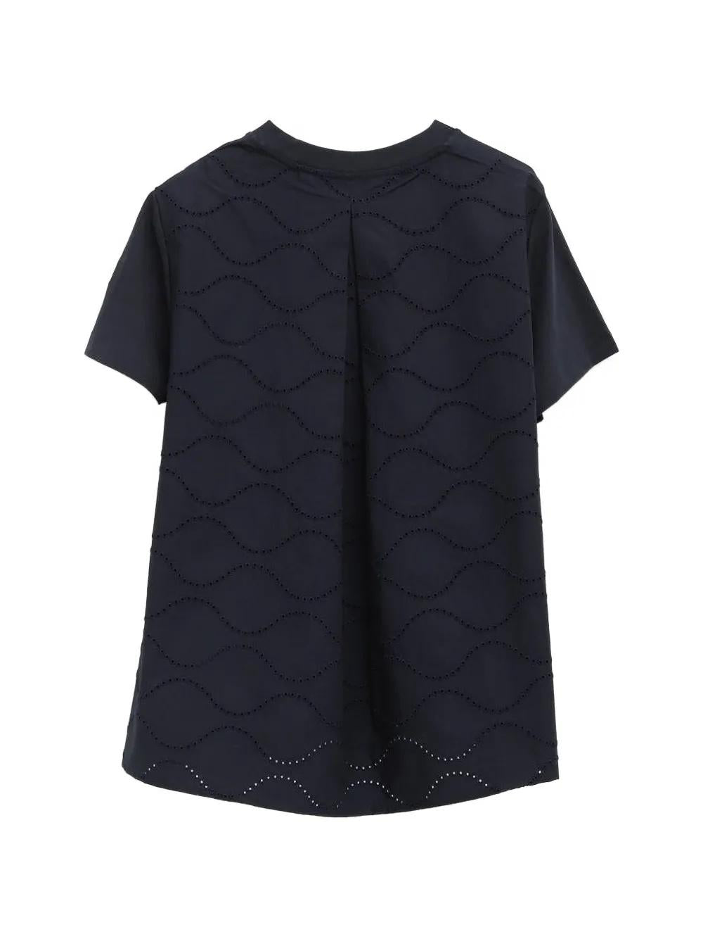 Eyelet short-sleeve t-shirt L1-093-8C000-48-89B8U 742 MONCLER 