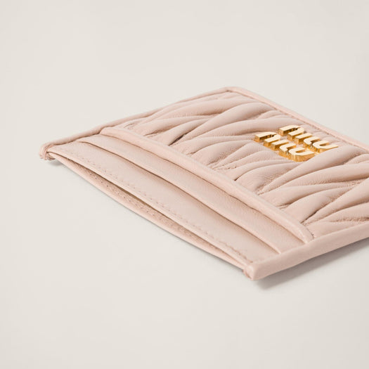 Matelassé nappa leather card holder 5MC076 AFPPF0236 MIU MIU 