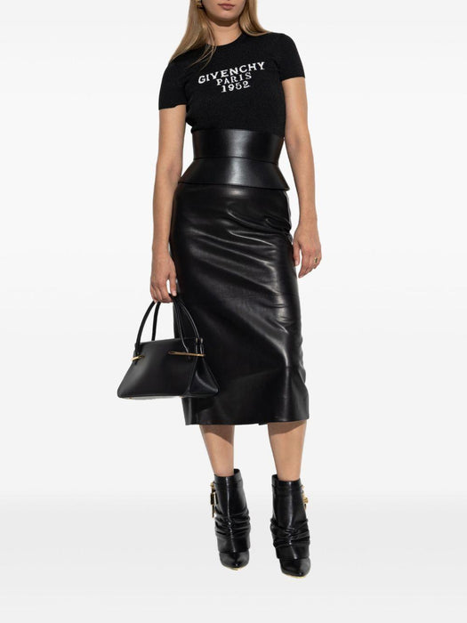 ribbed cropped T-shirt BW61H14ZSK001 001 GIVENCHY 