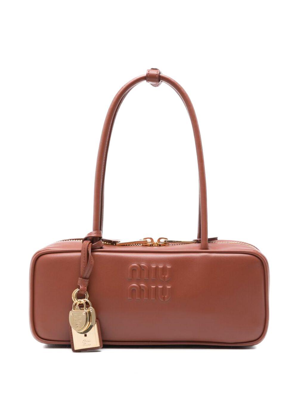 Beau leather tote bag 5BB173 V OTM 2CRWF0033 MIU MIU 