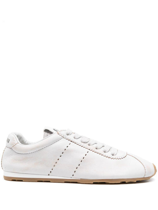 bleached leather sneakers 5E114E F 005 3H02F0009 MIU MIU 