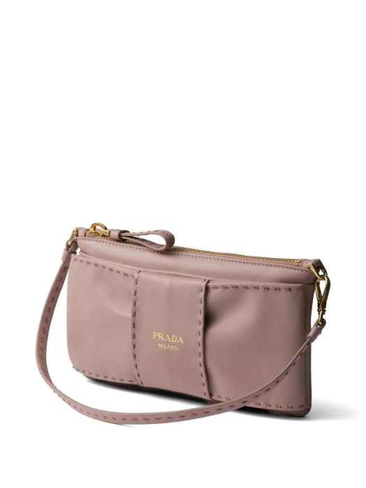 Nappa-leather Zipper Pouch<BR/> 1MB082 2DX8F0D91 PRADA 