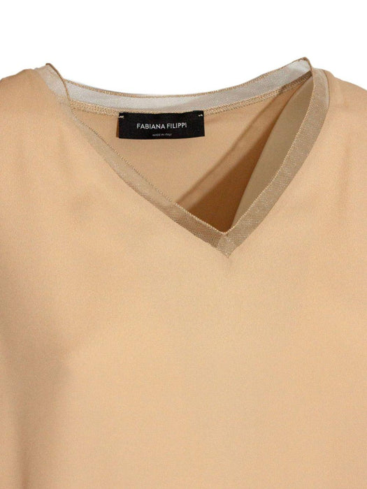 V-neck tulle top TPD266F295L775 0157 FABIANA FILIPPI 