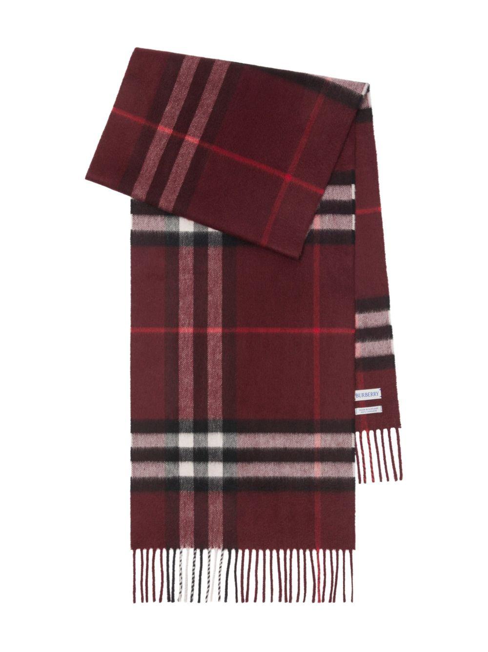 checked cashmere scarf 8112639 A1308 BURBERRY 