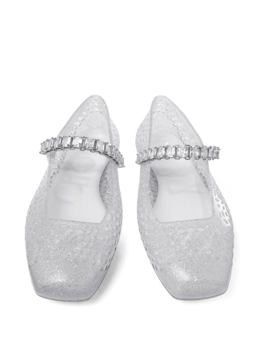 Jelly ballet flats THE JELLY NTX CLEAR/SILVER MIX/CRYSTAL JIMMY CHOO 