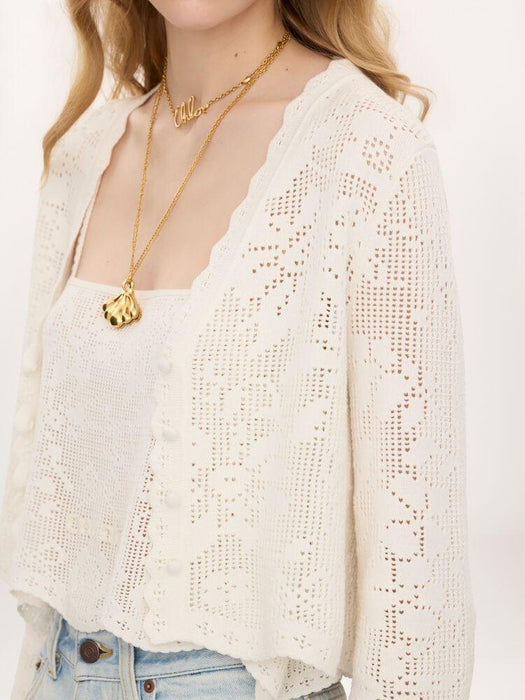 Cropped cardigan CH26AMC10850 101 CHLOÉ 