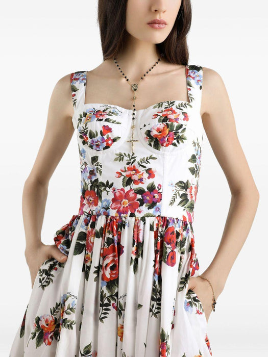floral bouquet-print midi dress F6TTGT HS5UUHA5ZO DOLCE & GABBANA 