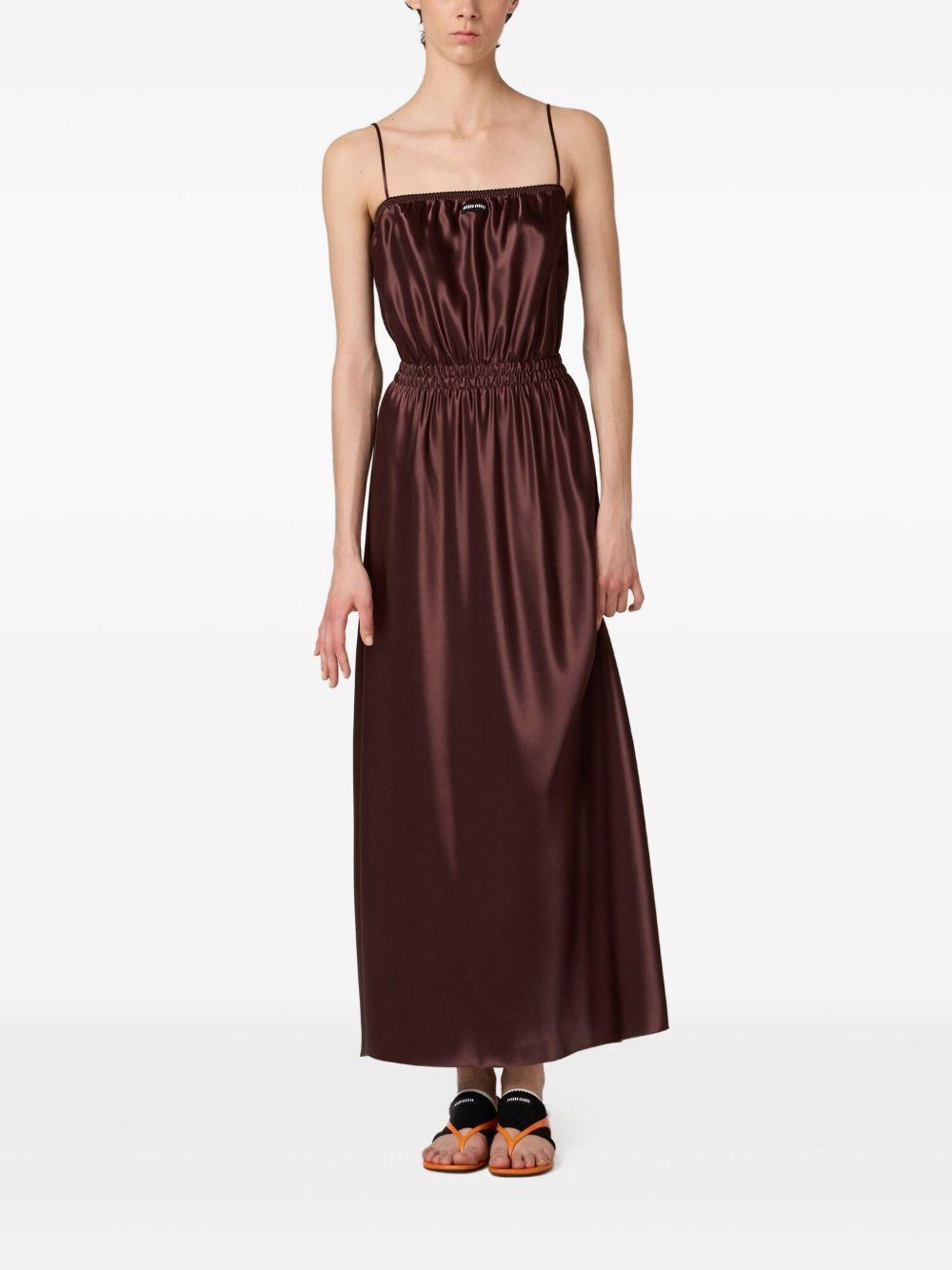 satin maxi dress MF5898 S OOO 15ZCF0324 MIU MIU 