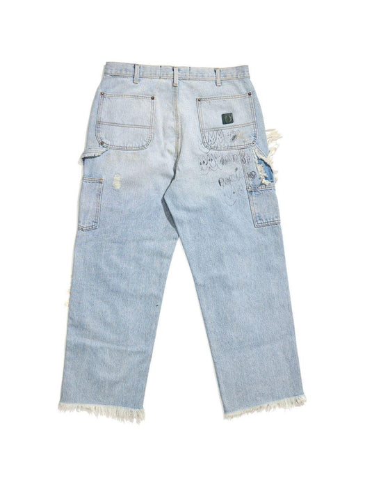 BUSTED DBL KNEE JEAN 5U003Q1010LDM DENIM PALY HOLLYWOOD 