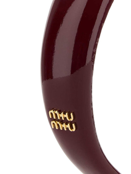 patent leather hair band 5IH025 069F0D27 MIU MIU 