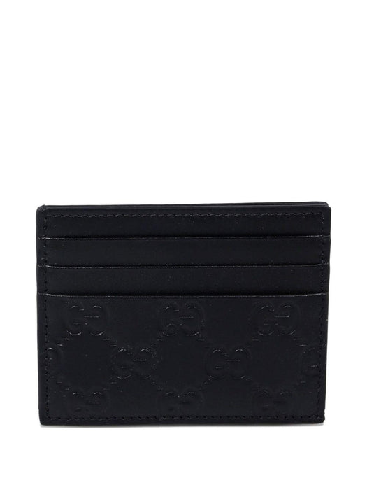 embossed card holder<BR/> 850187 AAFDV1000 GUCCI 