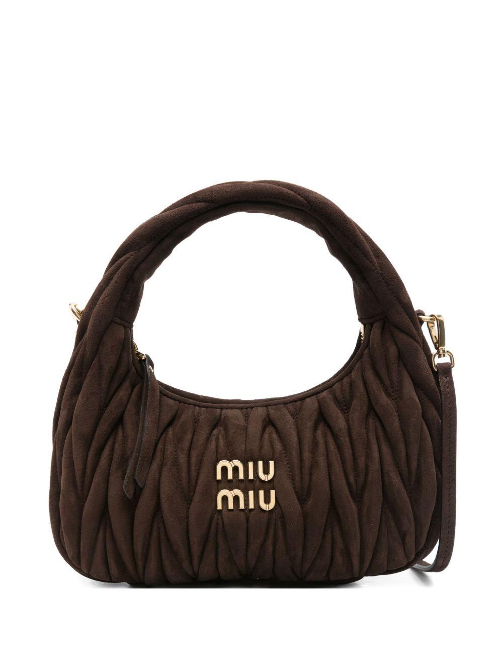 Wander matelassé suede tote bag 5BC125 V OOY AB7OF0003 MIU MIU 