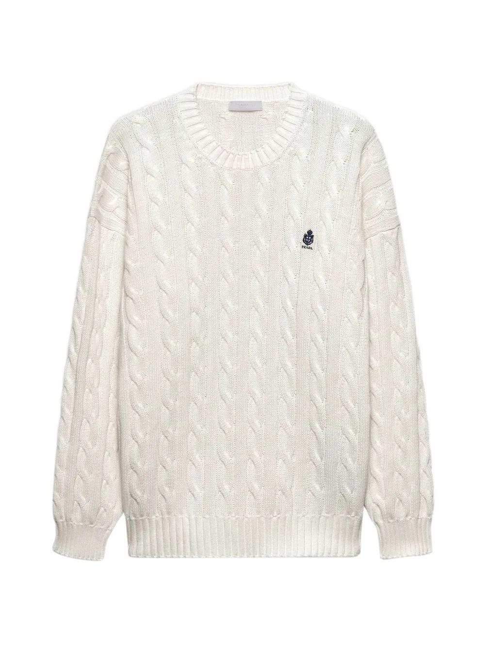 Cotton crew-neck sweater UMF304 SOOO 19VLF0009 PRADA 