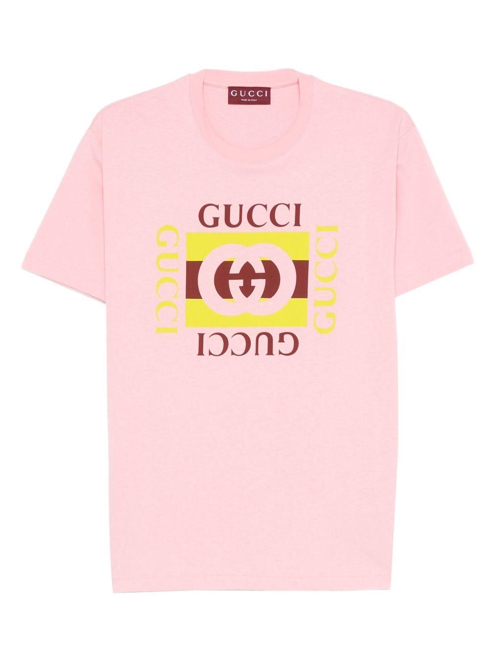 logo-print cotton T-shirt 837959 XJHG95033 GUCCI 