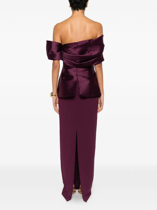 Lucine Maxi Dress OS48039 GRAPE SOLACE LONDON 