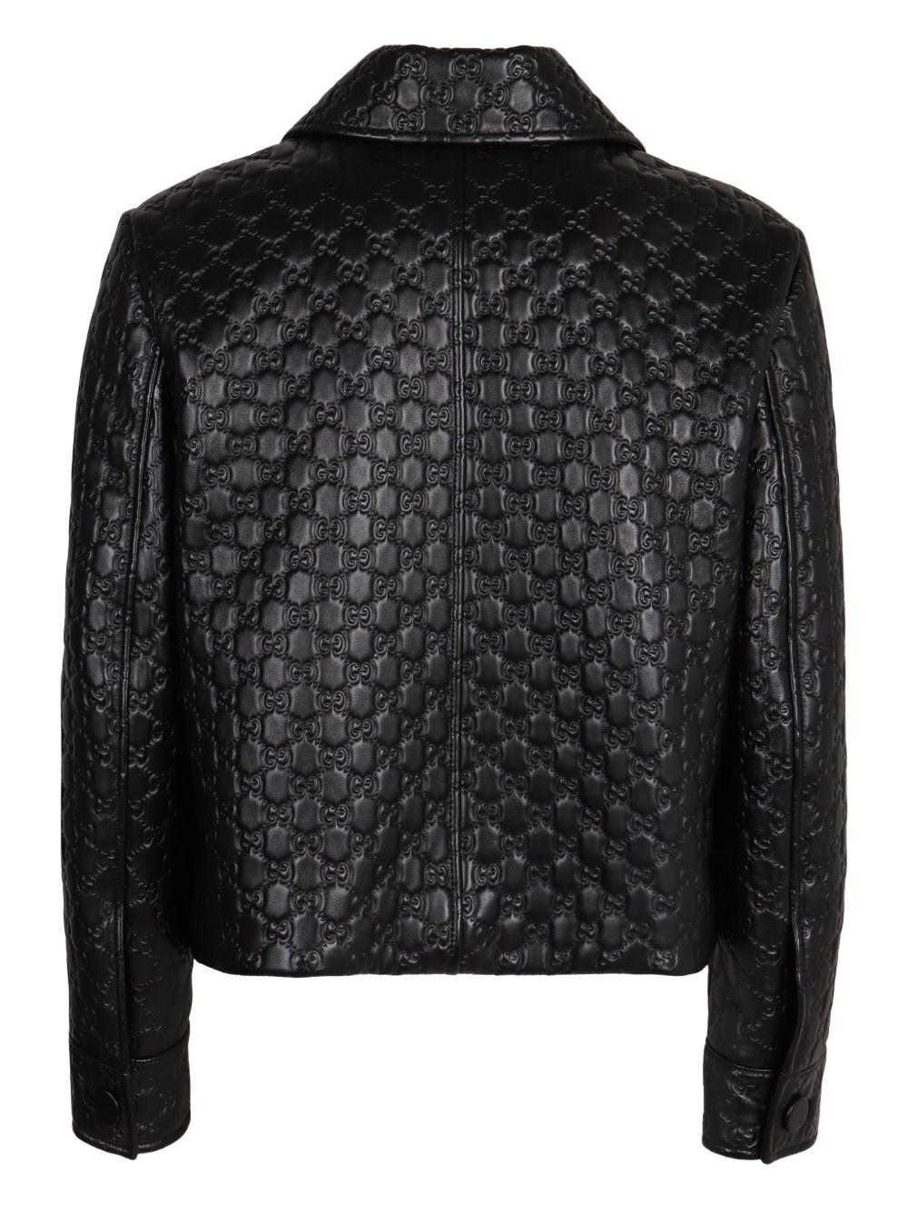 embossed-GG leather jacket 834308 XNA4F1000 GUCCI 