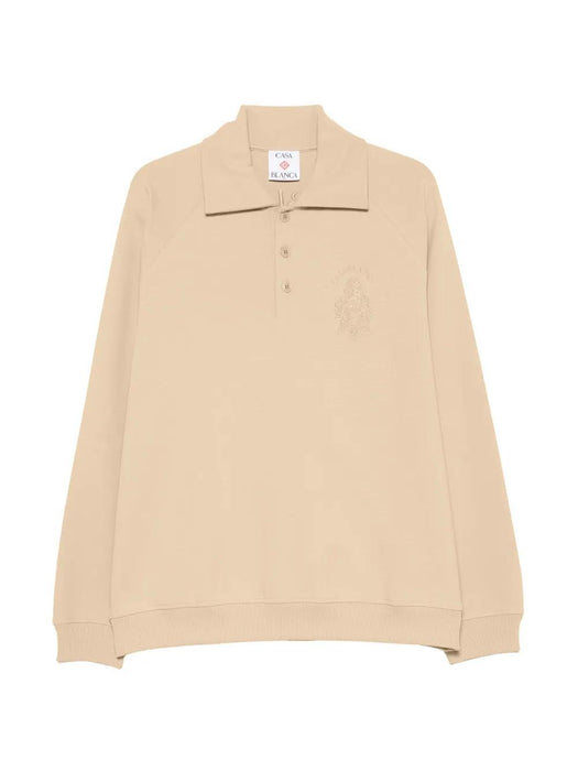 Embroidered raglan-sleeve polo shirt M-PF26-JTP-537-01  CASABLANCA 