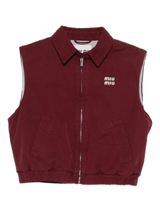 logo-embroidered gilet ML1470 S OOO 19CVF0399 MIU MIU 
