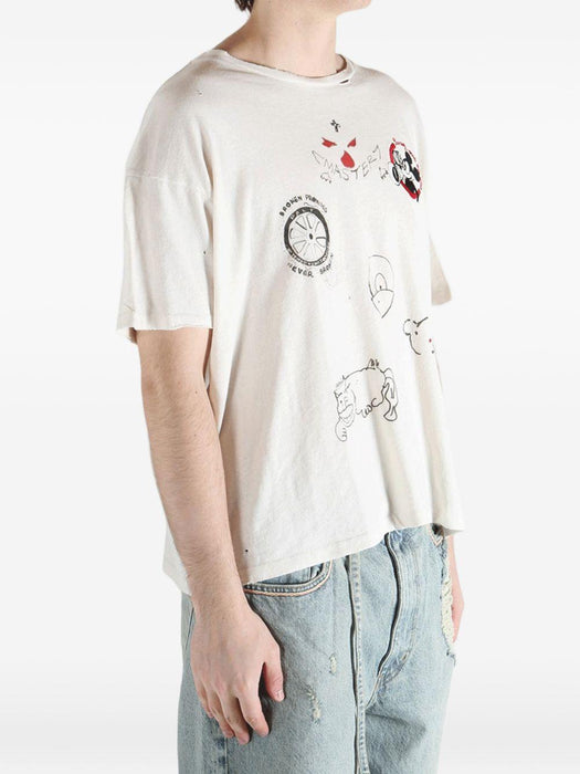 SIGNATURE TEE 2U007Q1010VWT VINTAGE CREAM PALY HOLLYWOOD 