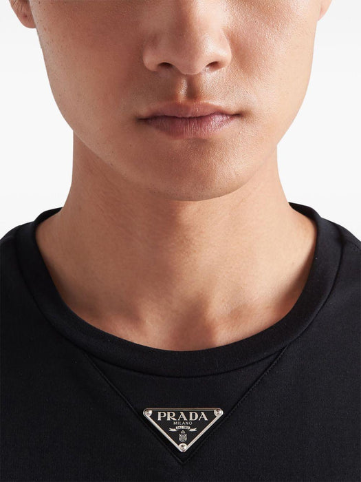 triangle-logo cotton T-shirt UJN861 S 232 240F0002 PRADA 
