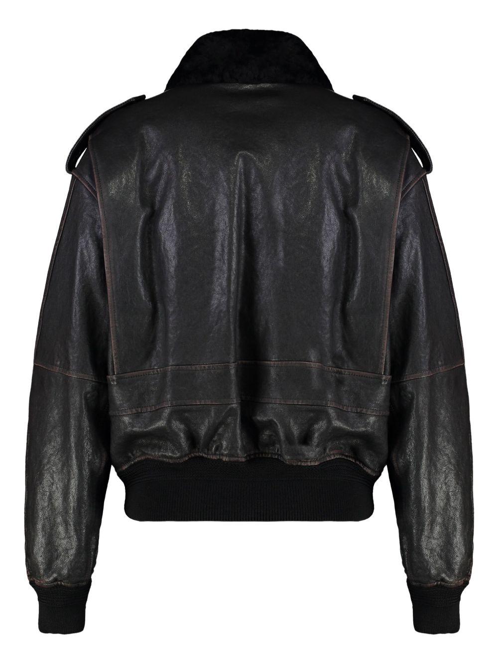 lambskin bomber jacket<BR/> 836516 YCTD21600 SAINT LAURENT 