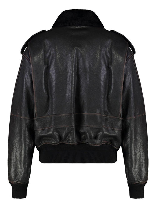 lambskin bomber jacket<BR/> 836516 YCTD21600 SAINT LAURENT 