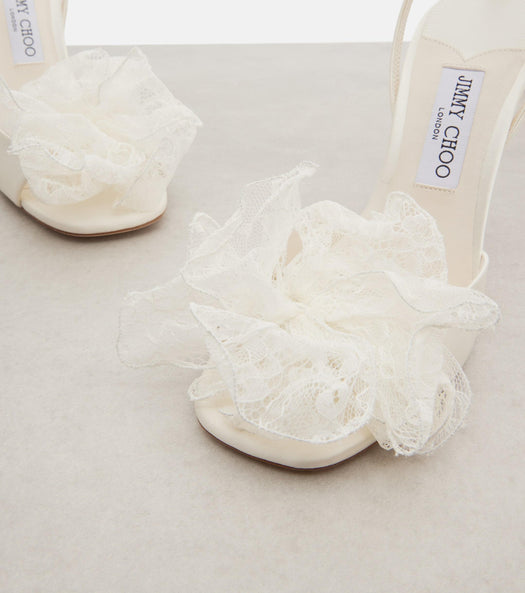 Mimmi satin sandals MIMMI 100 GVX IVORY/IVORY JIMMY CHOO 