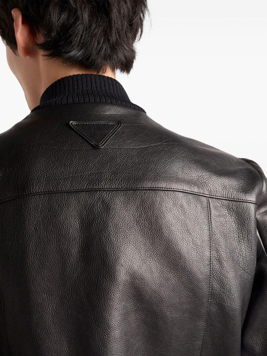 leather bomber jacket UPW580 S OOO 17UAF0002 PRADA 