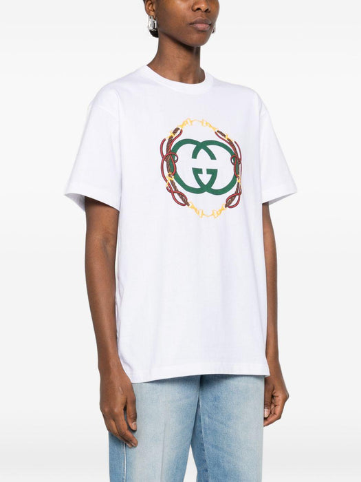logo-print T-shirt 837959 XJHMY9081 GUCCI 