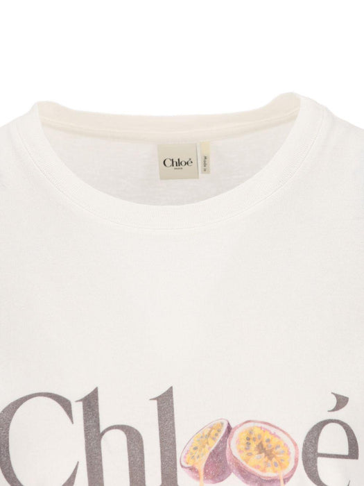 logo-print t-shirt 26SJH08197 101 CHLOÉ 