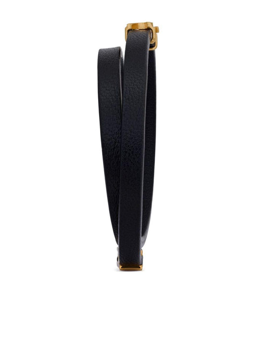 double-wrap leather bracelet 745602 BL40J1000 SAINT LAURENT 
