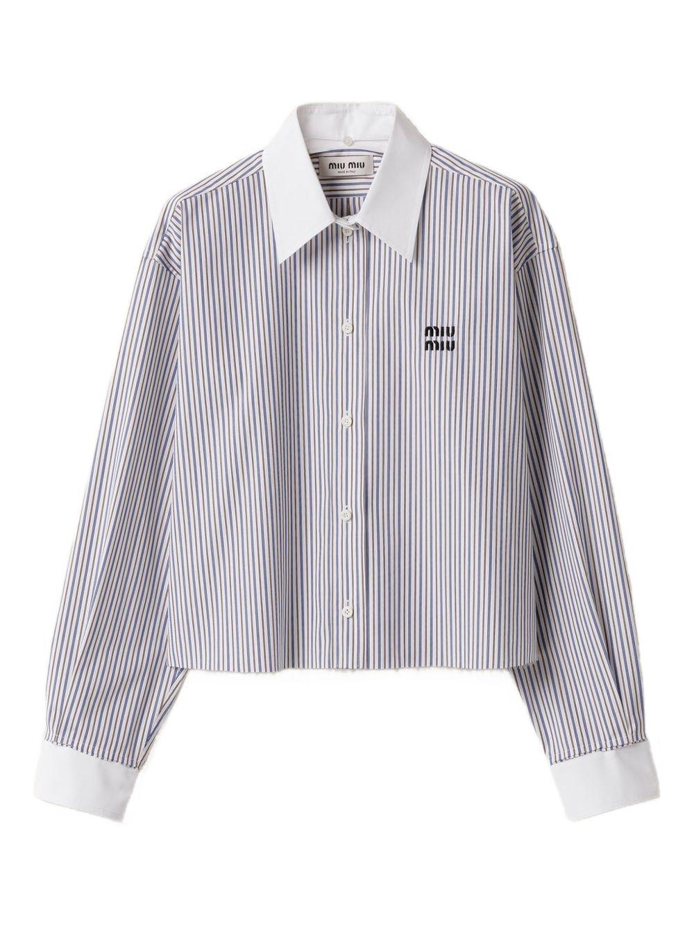 striped embroidered shirt MK1971 S OOO 174TF0963 MIU MIU 