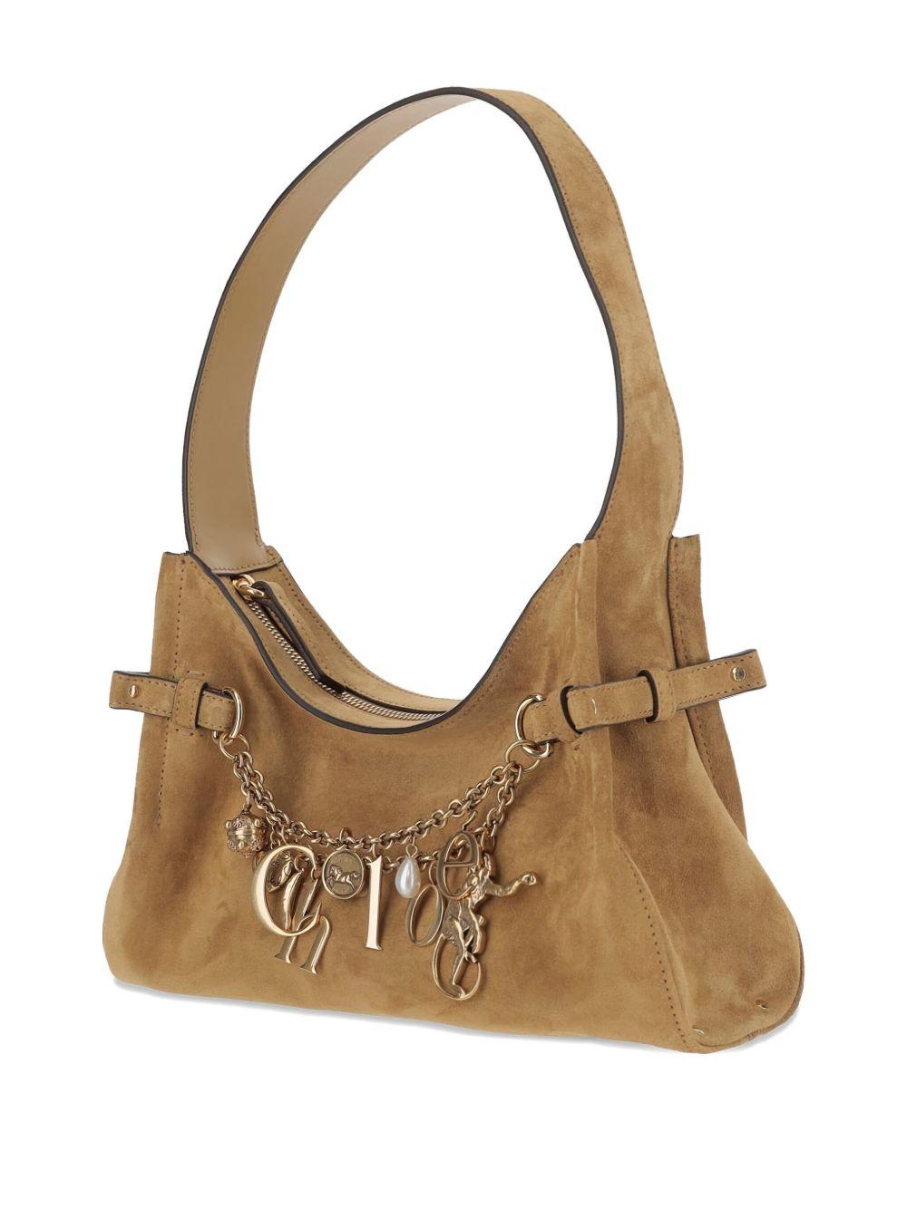 charm-embellished suede shoulder bag 25AS872P37 21B CHLOÉ 