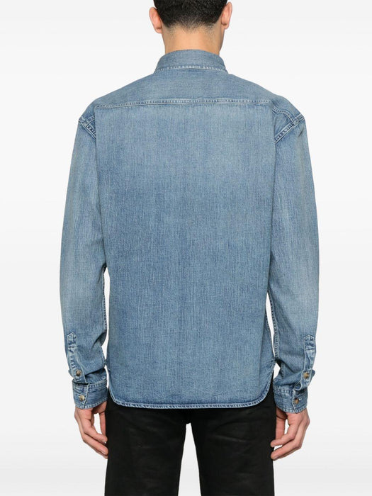 Cassandre denim shirt<BR/> 823437 Y14MJ4248 SAINT LAURENT 
