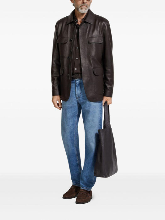 leather flap-pockets jacket UGPCEA2 G262M09 ZEGNA 